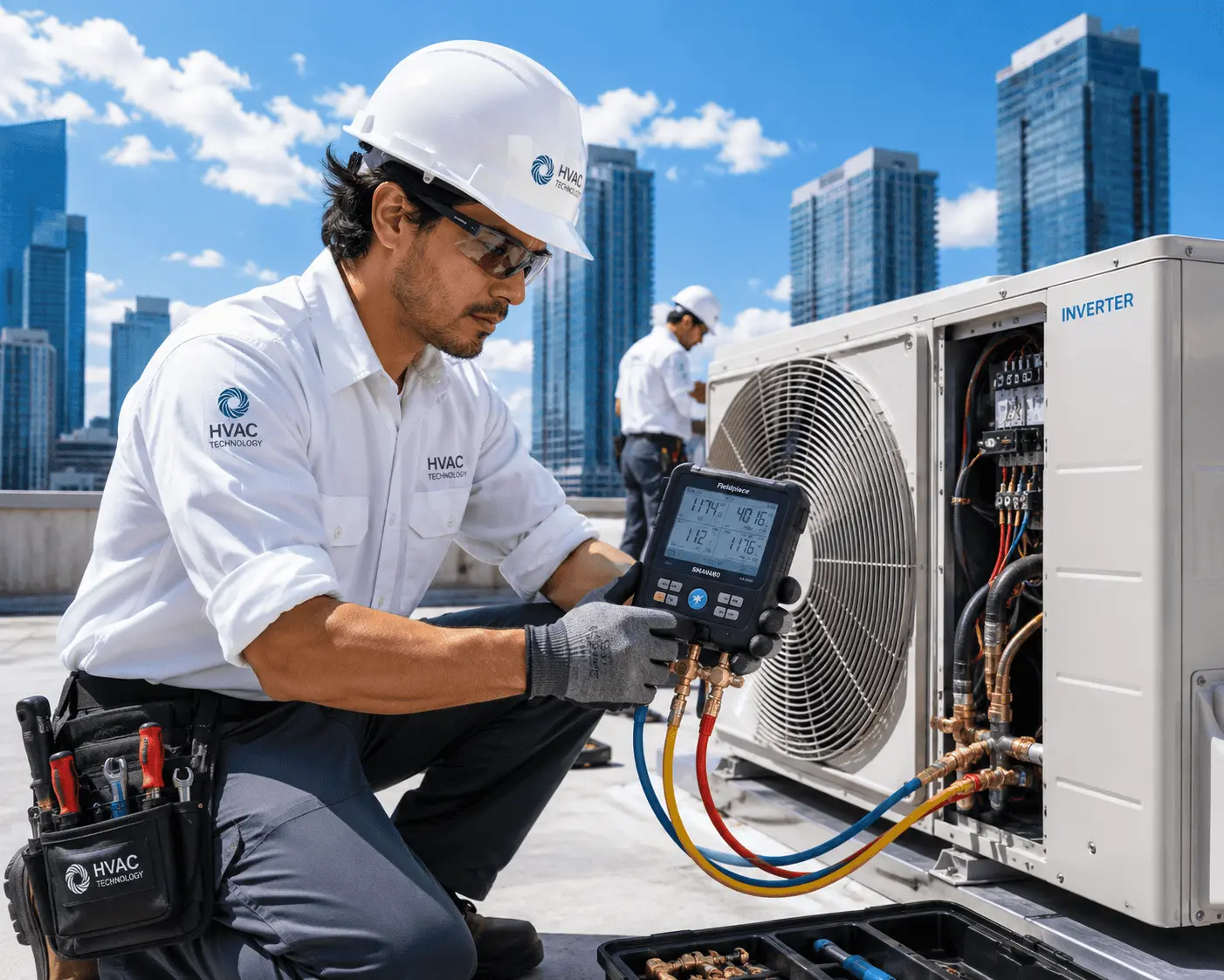 hvac-technician-servicing-split-ac-outdoor-unit